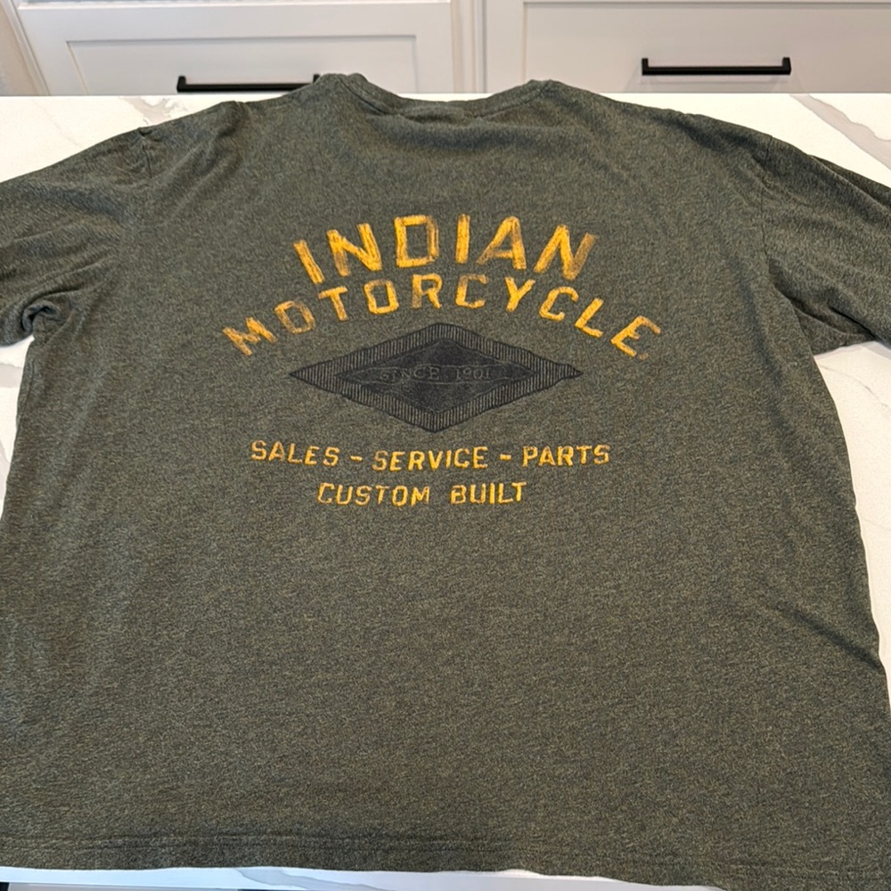 Men's Indian Motorcycle Green T-Shirt 2XL